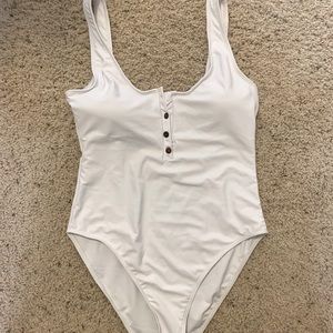 White one piece swimsuit